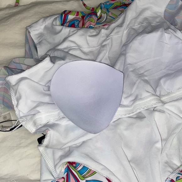 Sexy Swimsuit Barbie long sleeve one piece Bodysuit multicolored pink green M - Picture 11 of 11